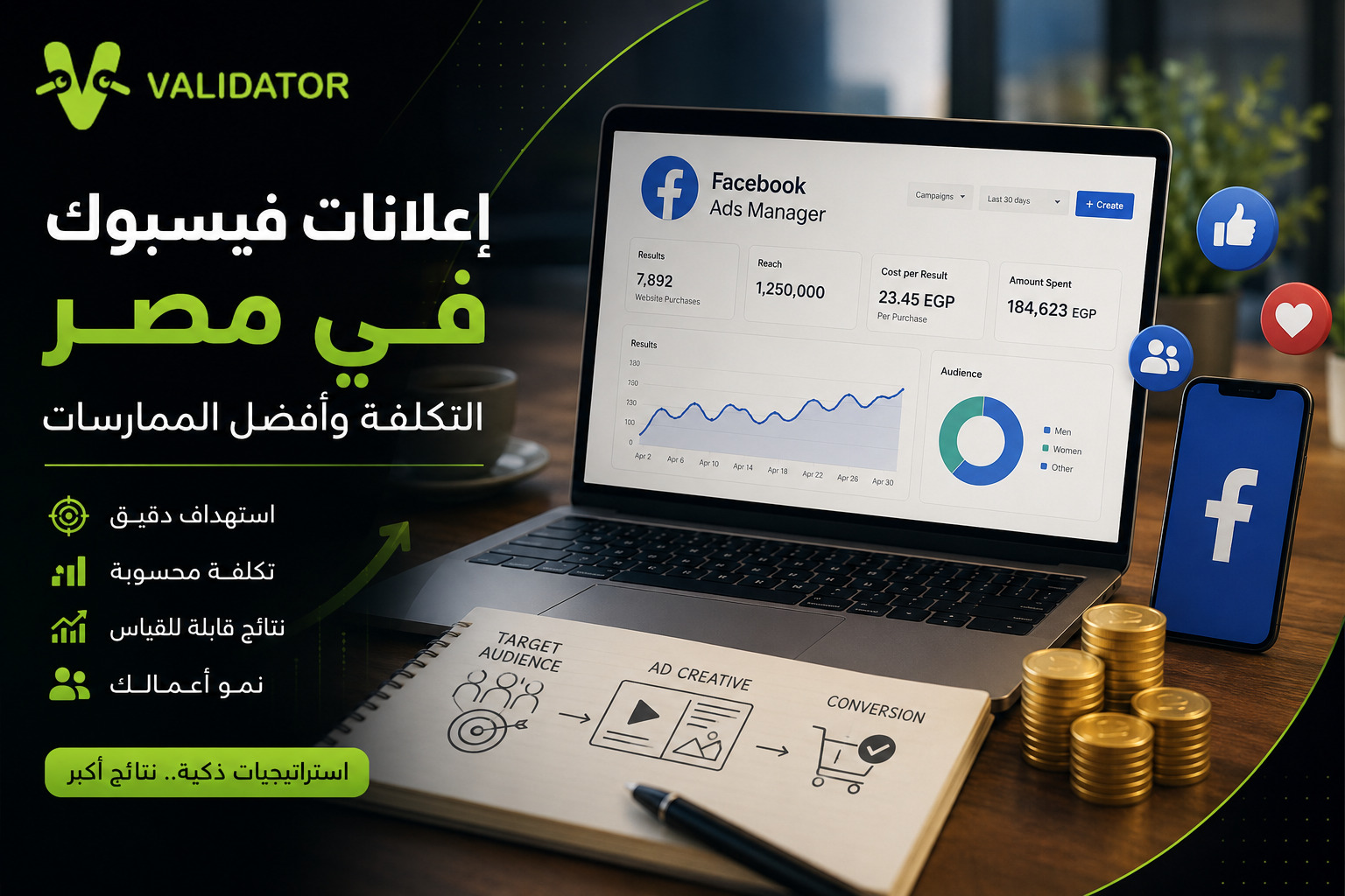 Validator Facebook advertising cost and best practices guide in Egypt.